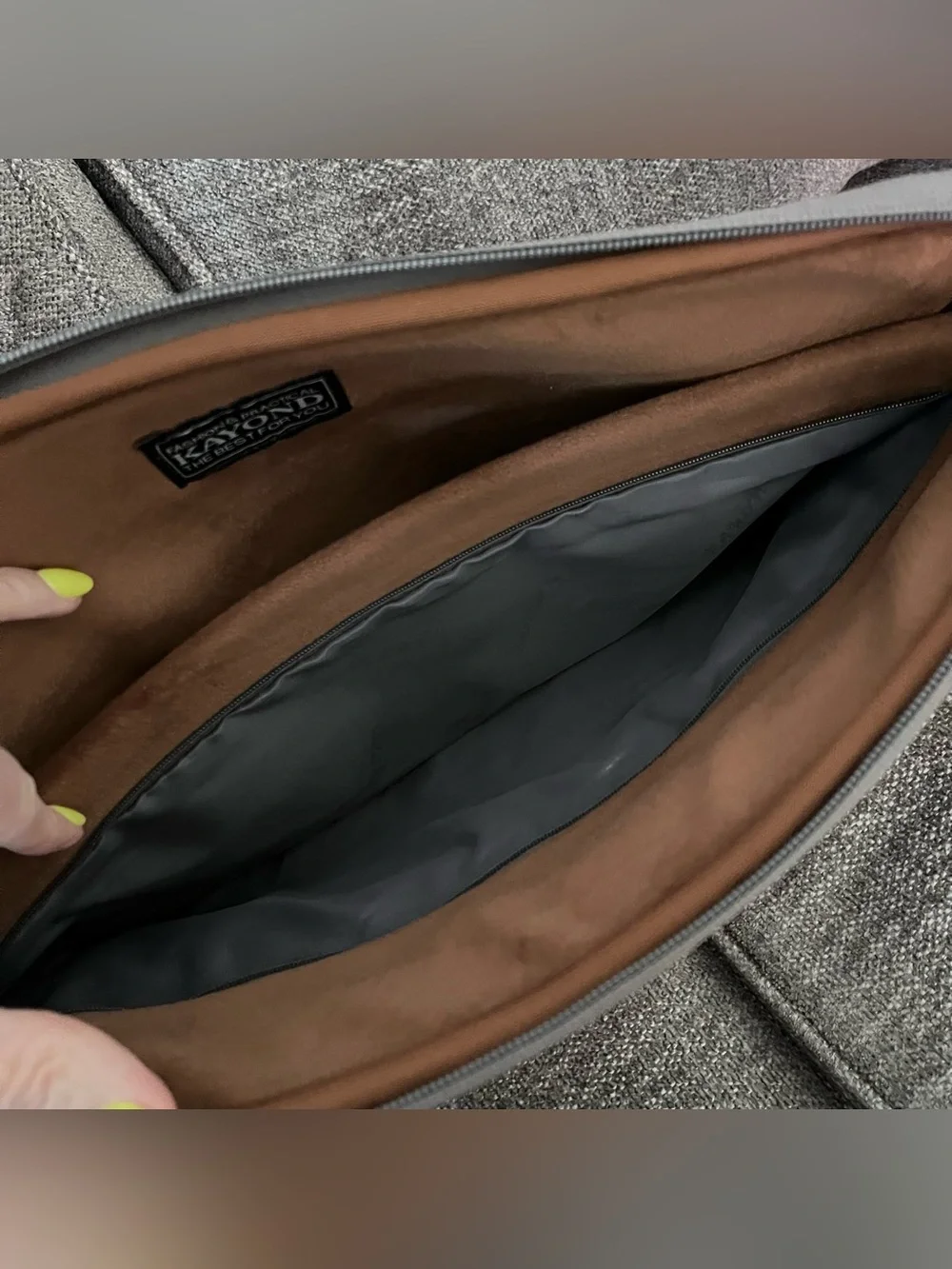 Charcoal Herringbone 15”-17” Laptop Sleeve